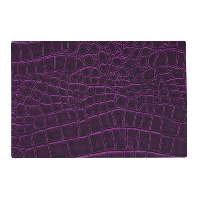 Deep Purple Custom Leather Texture Placemat (Front)