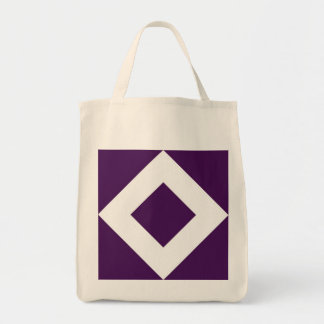 Deep Purple Diamond, Bold White Border Tote Bag