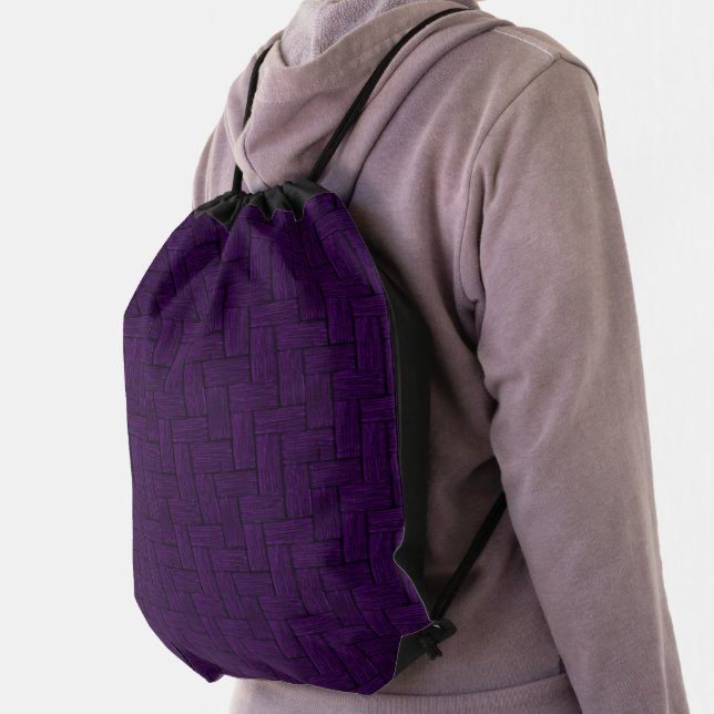 Deep Purple Drawstring Tote Bag (Insitu)