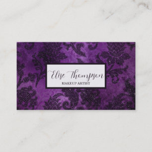Deep Purple Glam 2 Makeup Artist Business Card