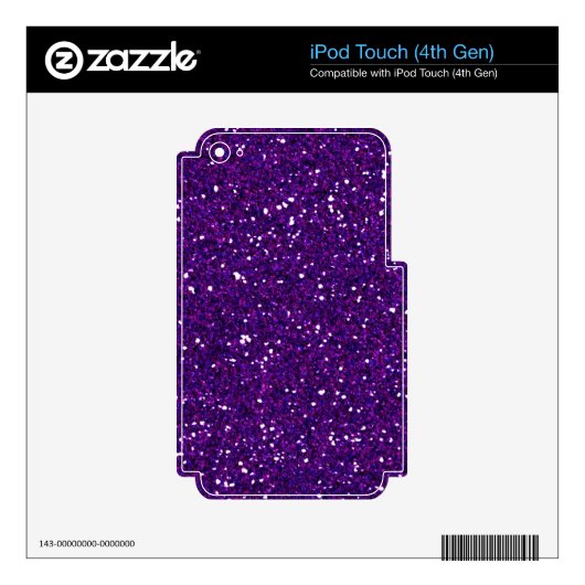 Deep Purple Glitter ipod Touch 4th Gen iPod Touch 4G Decal (Product)