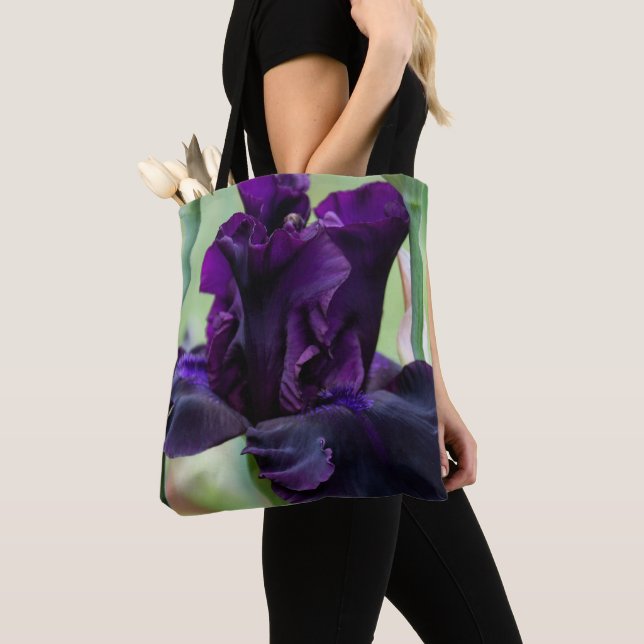 Deep purple Iris Tote looks like velvet Bag (Close Up)