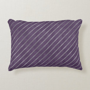 Deep Purple Lavender Stripe Decorative Pillow