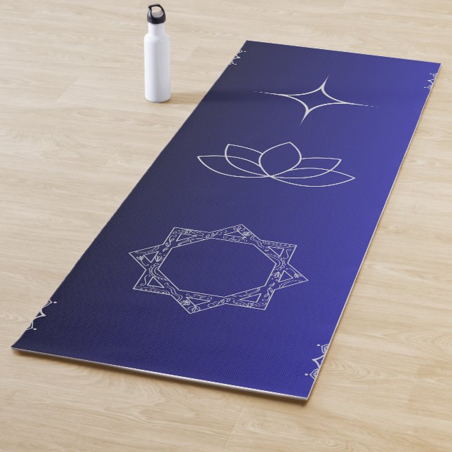 Deep Purple Lotus Chakra Esoteric Symbol Yoga Mat (In Situ)
