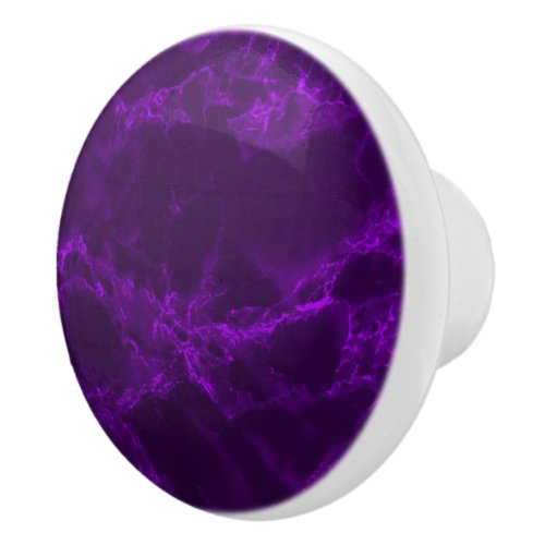 Deep Purple Marble Ceramic Knob