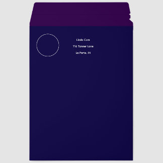 Deep Purple Minimalist Shipping Envelope Mailer