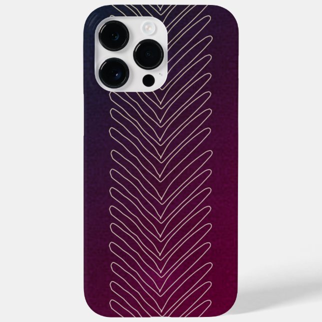 Deep Purple Modern Tribal African Arrows Case-Mate iPhone Case (Back)
