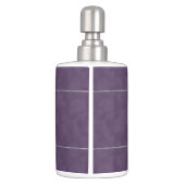 Deep Purple Monogram Soap Dispenser And Toothbrush Holder (Back)