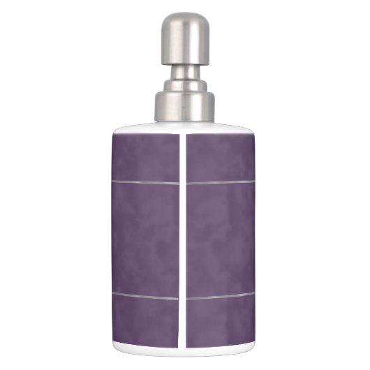 Deep Purple Monogram Soap Dispenser And Toothbrush Holder (Back)