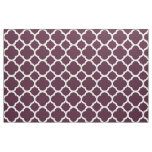 Deep Purple Moroccan lattice Quatrefoil Pattern Fabric