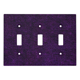 Deep Purple Mosaic Triple Toggle LightSwitch Cover