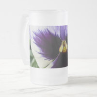 deep purple on white pansy