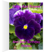 Deep Purple Pansy Birthday Card (Inside (Right))