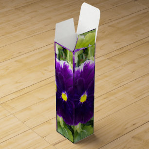Deep Purple Pansy, Wine Gift Box
