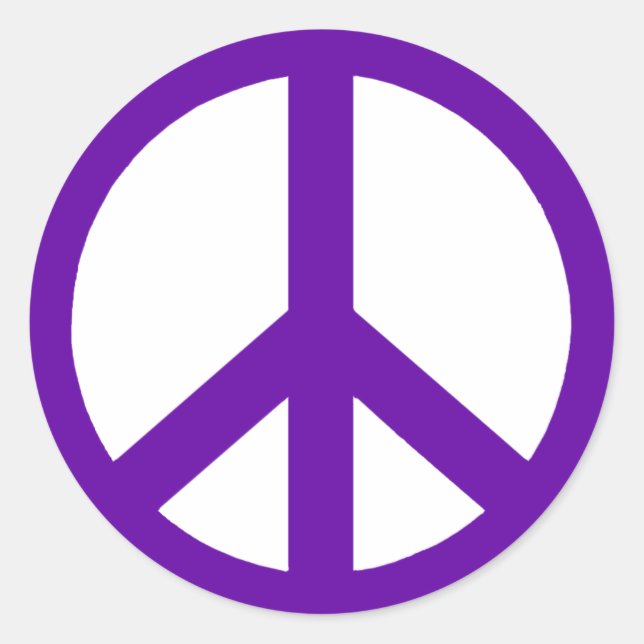 Deep Purple Peace Symbol Stickers (Front)