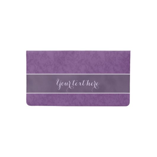Deep Purple Personalized Checkbook Cover (Front)