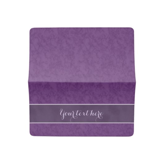 Deep Purple Personalized Checkbook Cover (Open)