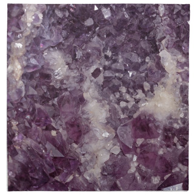 Deep Purple Quartz Crystal Cloth Napkin (Front)
