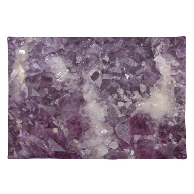 Deep Purple Quartz Crystal Cloth Placemat (Front)