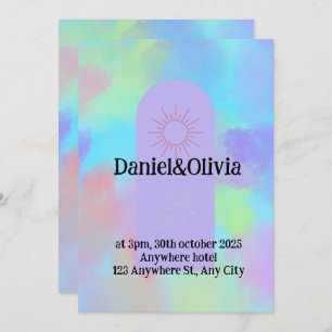 Deep Purple Soft Weeding Stuff Invitation