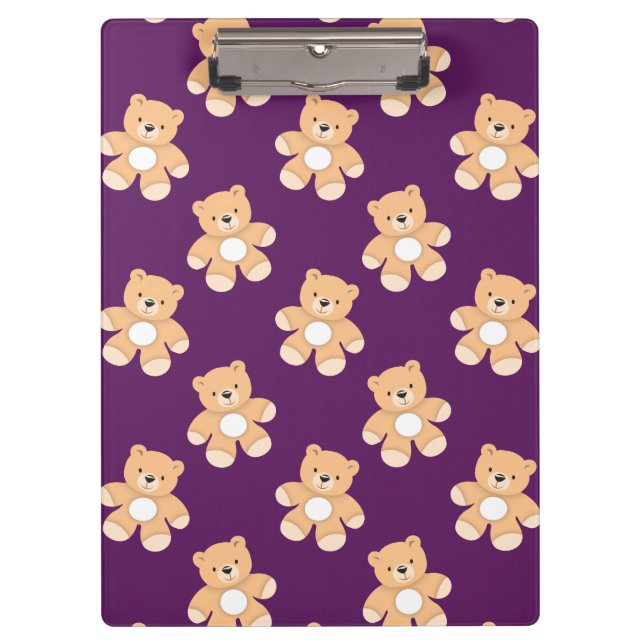 Deep Purple Teddy Bear, Bears Clipboard (Front)