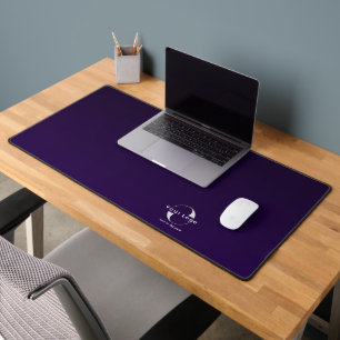 Deep purple to black Business logo Company brand Desk Mat