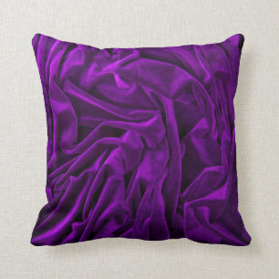 Deep purple velvet vintage chic elegant chic cafe throw pillow