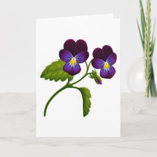 Deep Purple Violas Card