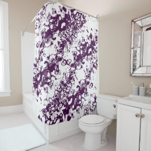 plum shower curtain