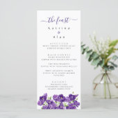 Deep Purple Violets Menu (Standing Front)