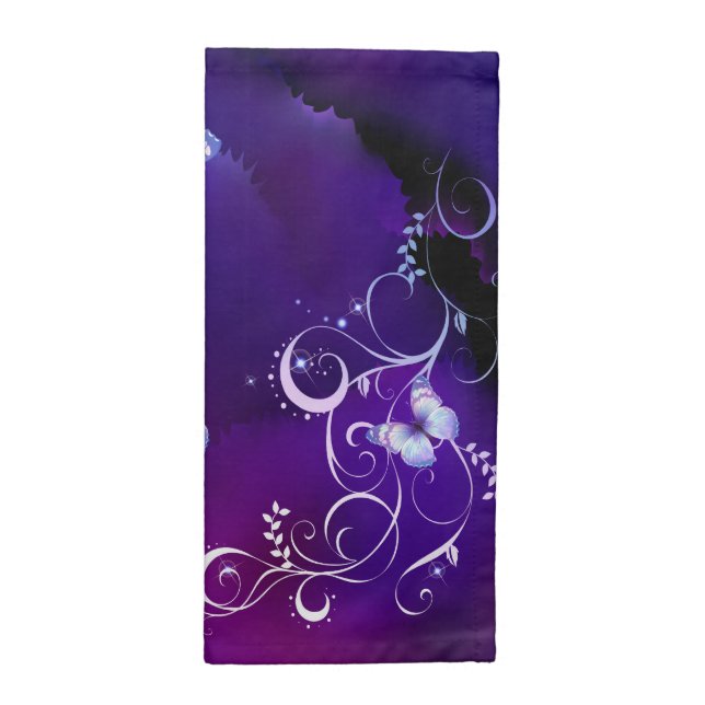 Deep Purple Watercolor Butterfly  American MoJo Na Napkin (Half Fold)