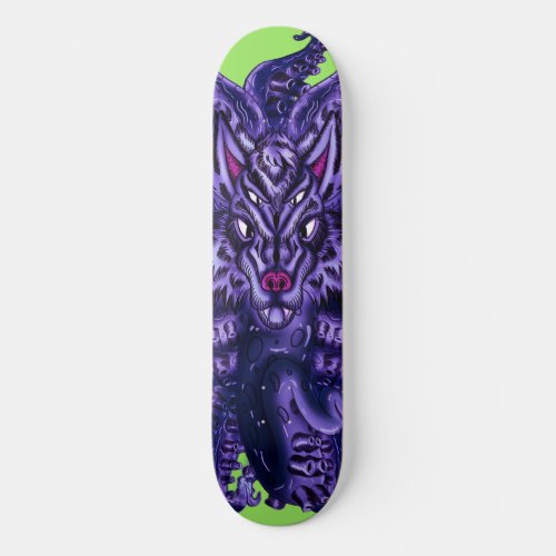 Deep Purple Wolf Tulu Skateboard