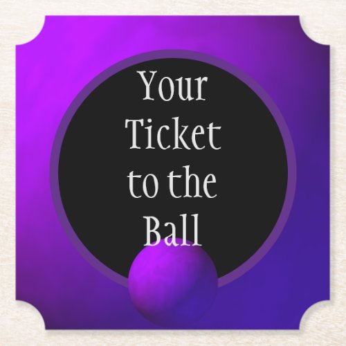 Deep Purple Your Ticket to the Ball Paper Coaster