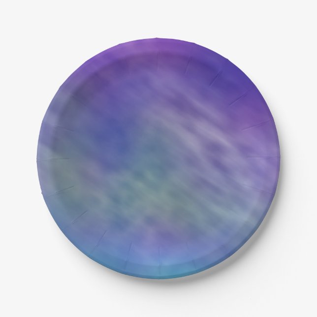 Deep Rainbow Colored Sky Background Paper Plates (Front)