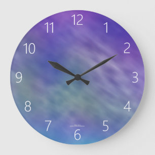 Deep Rainbow Colored Sky Large Clock