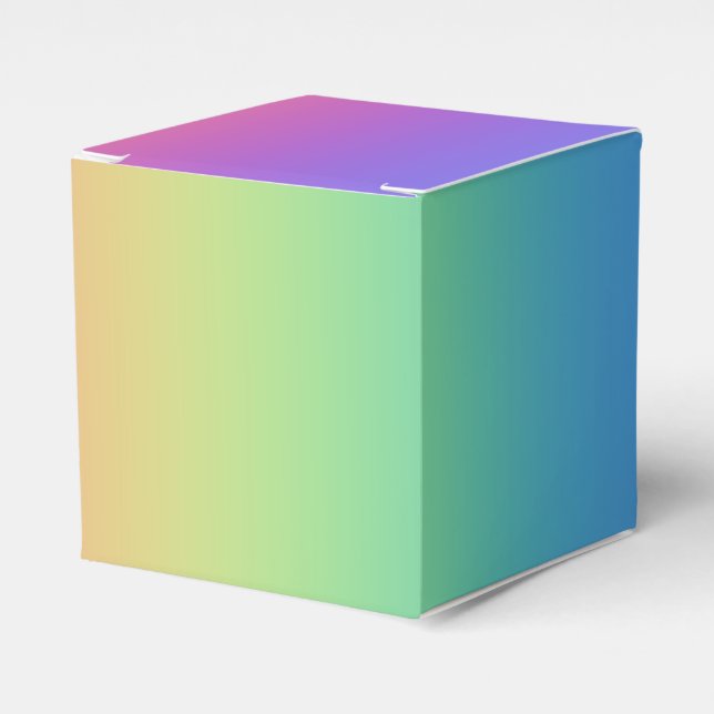 Deep Rainbow Gradient Favor Box (Front Side)