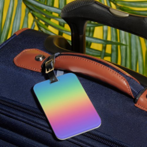Deep Rainbow Gradient Luggage Tag