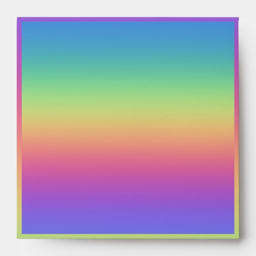 Deep Rainbow Gradient Wedding Envelopes