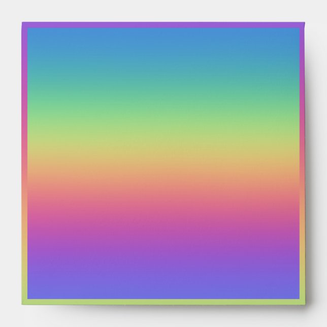 Deep Rainbow Gradient Wedding Envelopes (Front)