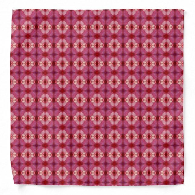 Deep Raspberry Pink Printed Bandana (Front)