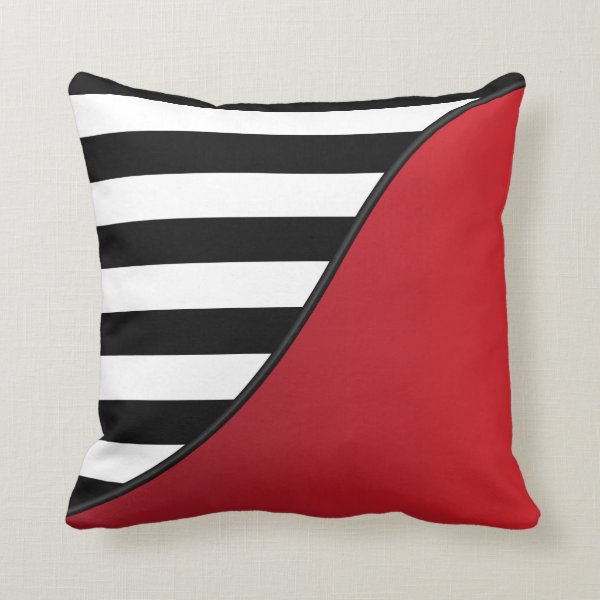 Black And Red Decorative & Throw Pillows | Zazzle