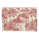 Deep Red and Cream Christmas Winter Wonderland Pillow Case