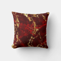 Deep Red and Gold Marble