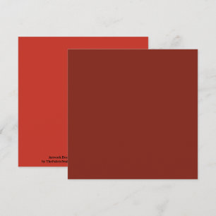 Deep Red Autumn Fall Season Solid Color Card