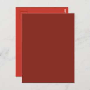 Deep Red Autumn Fall Season Solid Color Postcard