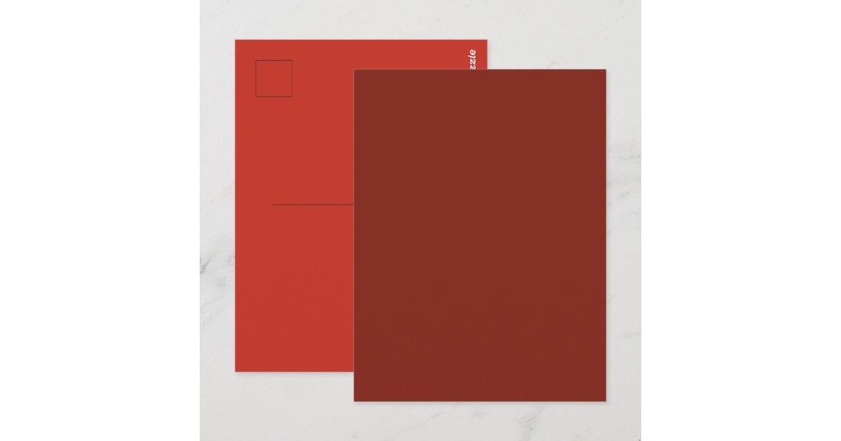 Deep Red Autumn Fall Season Solid Color Postcard | Zazzle