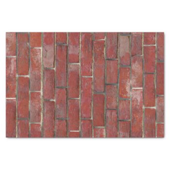 Deep Red Brick Pattern Tissue Paper by ilovedigis at Zazzle