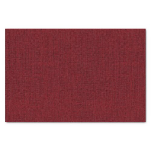 Deep Red Burlap Texture Tissue Paper