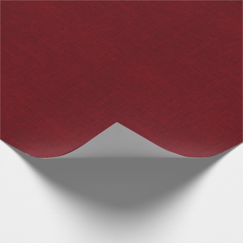 Deep Red Burlap Texture Wrapping Paper