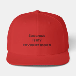 Deep Red Custom Quote Hat Design Bold Style Cap